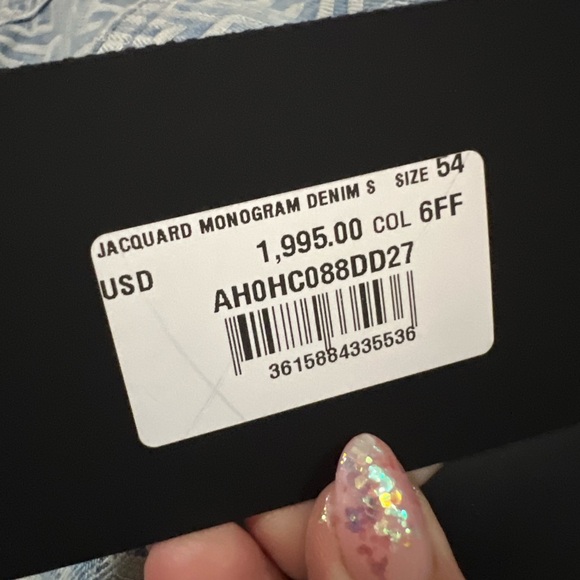 SOLD ‼️‼️‼️‼️BALMAIN MENS DENIM MONOGRAM LONG SLEEVE SHIRT 👕 - Picture 3 of 3